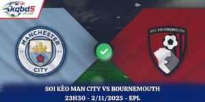 Soi kèo Man City vs Bournemouth: 23h30 - 2/11/2025 - EPL